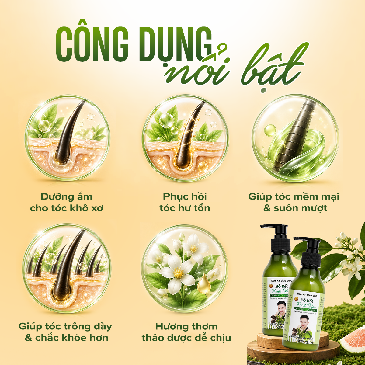Dầu xả Bồ Kết Bưởi Non - hình 3