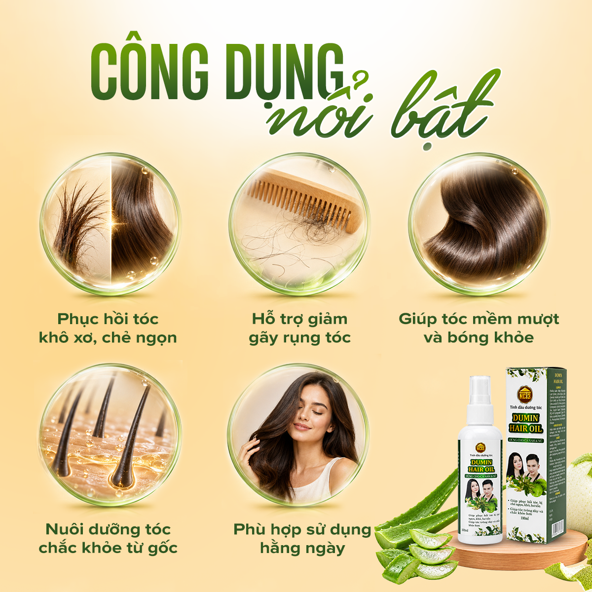 DUMIN Hair Oil - hình 3